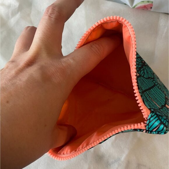 ⭐ 3/$15 Ipsy Makeup Bag Bundle Lot Tropical Green Leaf White Striped Gold Sequin - Picture 3 of 8